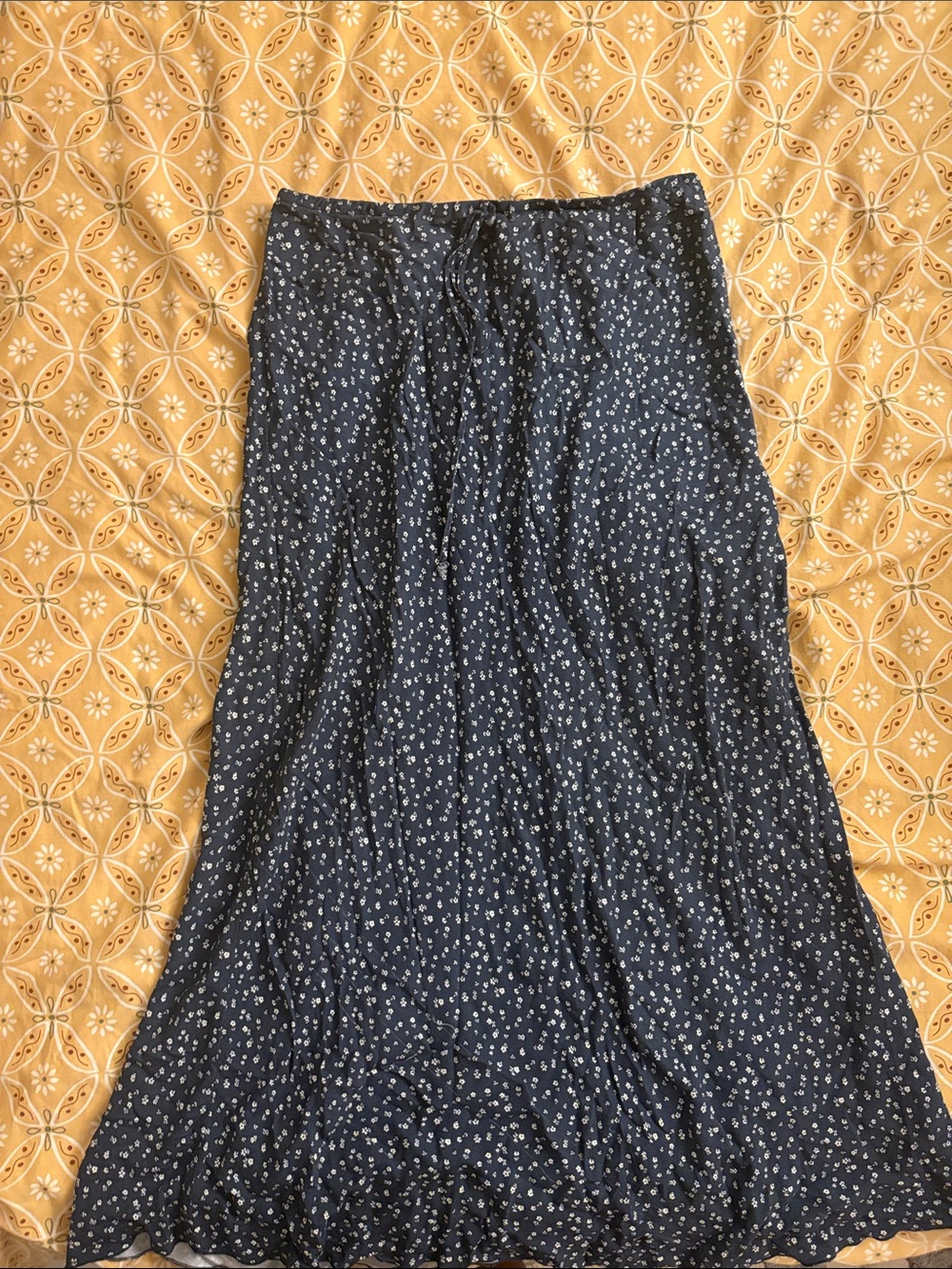 Brandy Melville navy floral maxi skirt